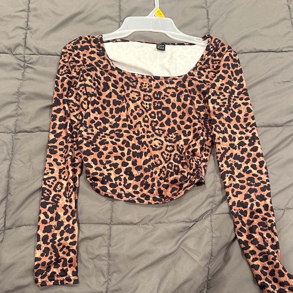 Leopard Print Long Sleeve Top